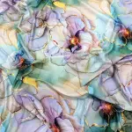 Charunir Exclusive Digital Collection Super King Size Satin Soft Cotton Bedsheet - Celestial Bloom