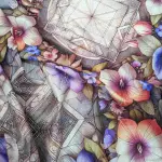 Charunir Exclusive Digital Collection Super King Size Satin Soft Cotton Bedsheet - Crystal garden