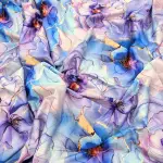 Charunir Exclusive Digital Collection Super King Size Satin Soft Cotton Bedsheet - Lavender bloom
