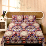 Charunir Exclusive Digital Collection Super King Size Satin Soft Cotton Bedsheet - Crystal garden