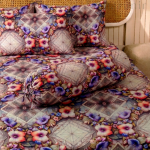 Charunir Exclusive Digital Collection Super King Size Satin Soft Cotton Bedsheet - Crystal garden
