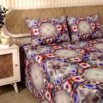 Charunir Exclusive Digital Collection Super King Size Satin Soft Cotton Bedsheet - Crystal garden