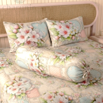 Charunir Exclusive Digital Collection Super King Size Satin Soft Cotton Bedsheet - Cherry Melody