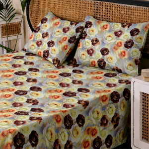 Charunir Exclusive Digital Collection Super King Size Satin Soft Cotton Bedsheet
