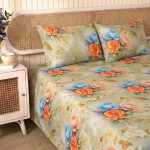 Charunir Exclusive Digital Collection Super King Size Satin Soft Cotton Bedsheet