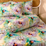 Charunir Exclusive Digital Collection Super King Size Satin Soft Cotton Bedsheet - Celestial Bloom