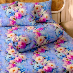 Charunir Exclusive Digital Collection Super King Size Satin Soft Cotton Bedsheet - luxury garden