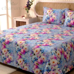 Charunir Exclusive Digital Collection Super King Size Satin Soft Cotton Bedsheet - luxury garden