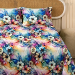 Charunir Exclusive Digital Collection King Size Satin Soft Cotton Bedsheet
