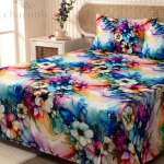 Charunir Exclusive Digital Collection King Size Satin Soft Cotton Bedsheet