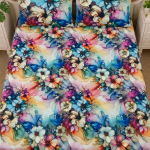 Charunir Exclusive Digital Collection King Size Satin Soft Cotton Bedsheet