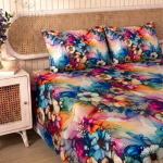 Charunir Exclusive Digital Collection King Size Satin Soft Cotton Bedsheet