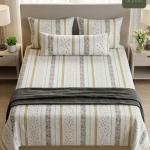 Charunir Pure Cotton Soft Fabric King Size Bedsheet | Luxury Floral Print Export Quality