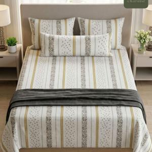 Charunir Pure Cotton Soft Fabric King Size Bedsheet | Luxury Floral Print Export Quality