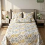 Charunir Pure Cotton Soft Fabric King Size Bedsheet | Luxury Floral Print Export Quality