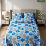 Charunir Pure Cotton Soft Fabric King Size Bedsheet | Luxury Floral Print Export Quality