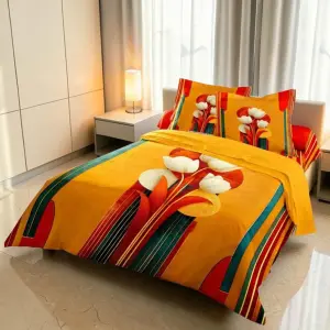 Charunir China Luxury Panel Soft Cotton King Size Bedsheet Set