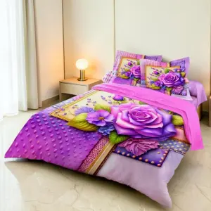 Charunir China Luxury Panel Soft Cotton King Size Bedsheet Set